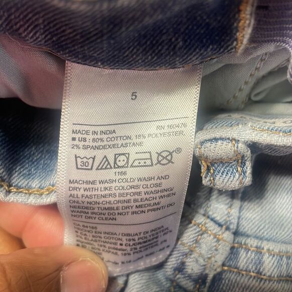 💙Old navy straight denim Jean size 5 with adjustable band inside💙 - Picture 6 of 9